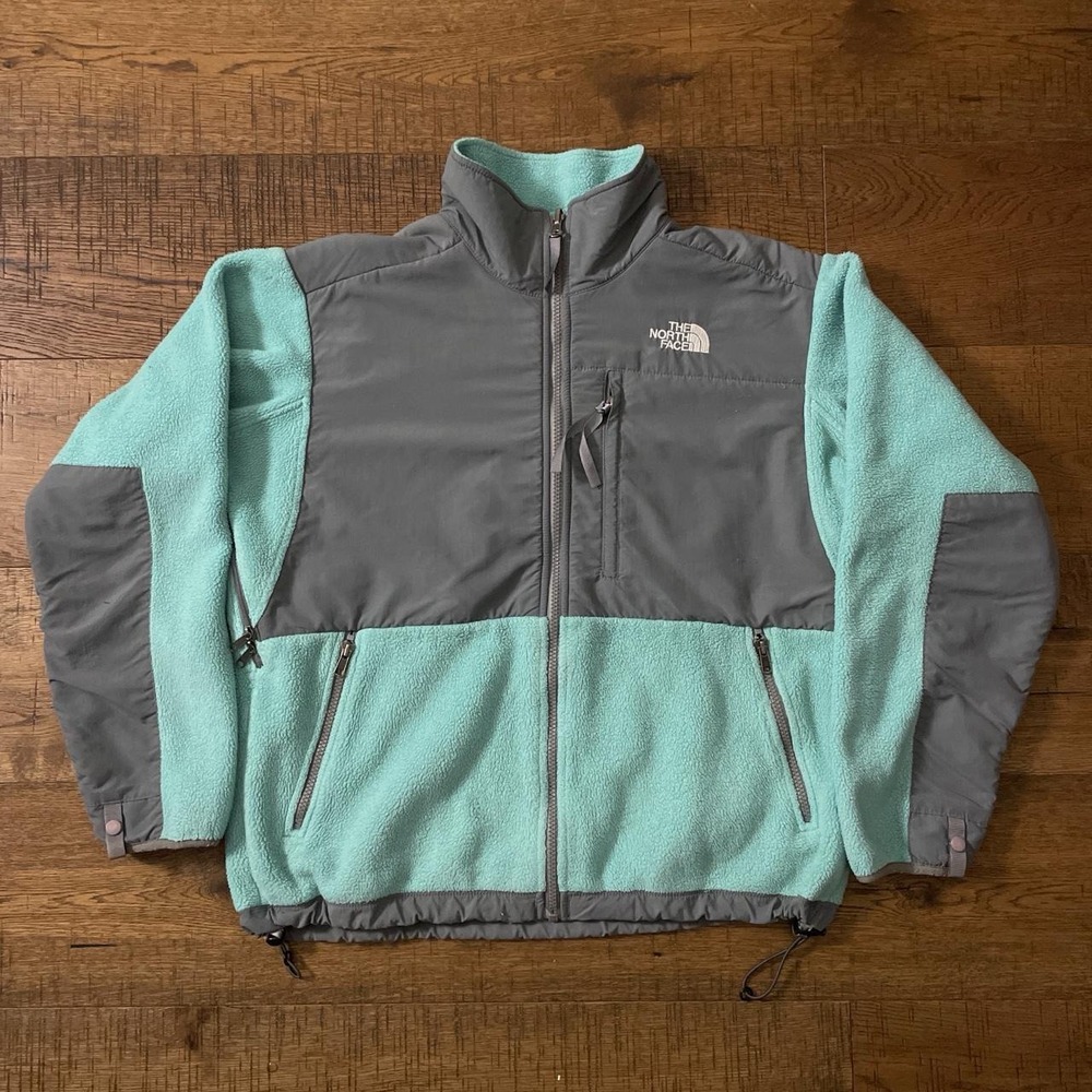 The North Face Denali Jacket Womens M Teal Grey Gorpcore Fleece